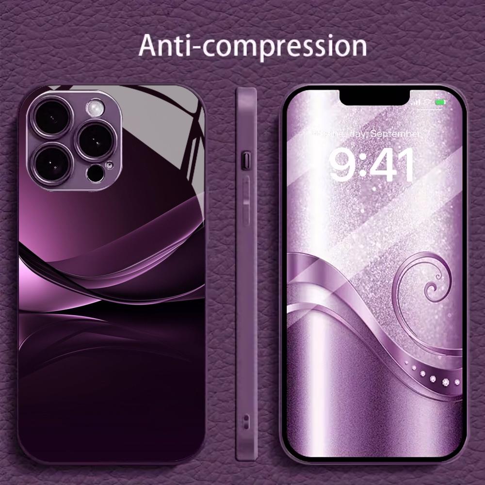 Sleek Purple Gradient Swirl for Coque Iphone for Iphone 17 Case Fashion Case Fundas Glass for iPhone 17 16 15 14 13 Pm Pro Plus