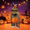 Loose Fit Casual Jumpsuit Women Sleeveless Vintage Style Cotton Linen Overalls Halloween Pattern Wide Leg Romper