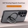 Magnetic Matte Phone Case for Samsung S26 Ultra Galaxy S26 Plus For Magsafe Metal Ring Stand Holder Contrast Color Frosted Cover
