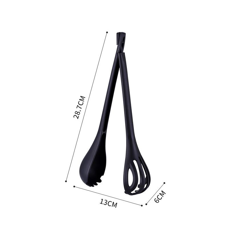 Removable Long-Handled Pasta Clips 3 in 1 Bread Food Tongs Egg Beater Cake Cream Mixer Kitchen Utensil