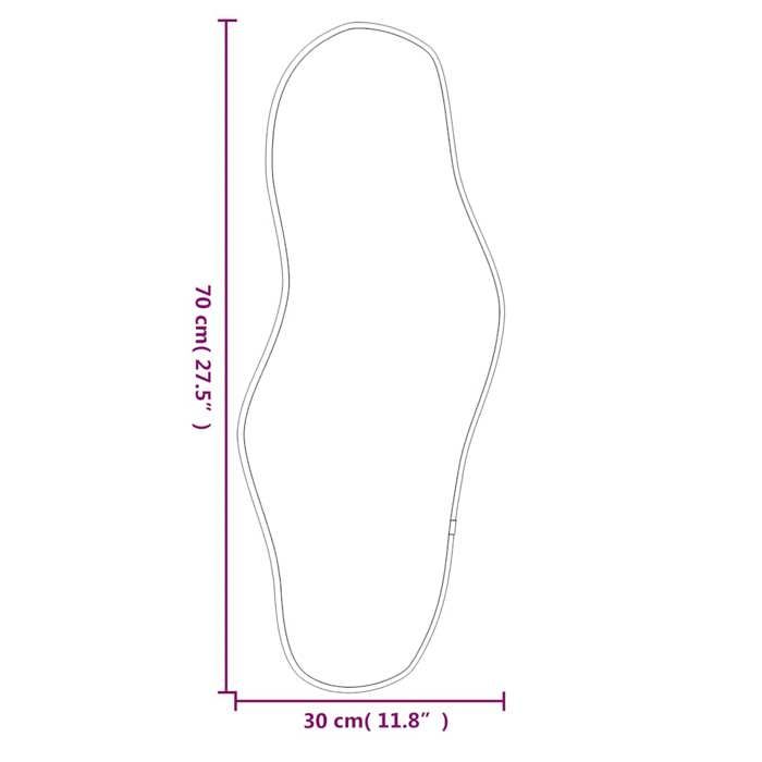 VidaXL Wall Mirror Makeup Vanity Cosmetic Bedroom Decoration Bathroom Living Room Interior Black 348265