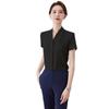 Women's High-End V-Neck Formal Shirt - Summer Professional Top for Teacher Interviews