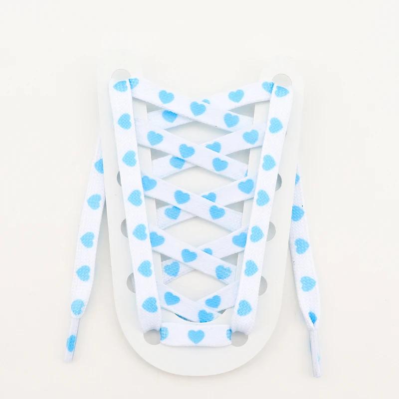 Flat Shoelace Love Heart Shoelaces for Sneakers Casual High Canvas Shoe Laces for AF1/AJ1 Women Men Shoestrings Shoes Accesories