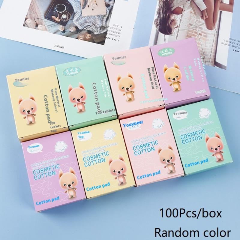 50/100Pcs Thin Cotton Pads Soft Cotton Stretch Disposable For Face Wash Nail Polish Remover Cosmetic Makeup Tools