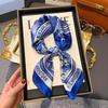 Zhang Ruonan Silk Scarf: Women's 2025 Spring/Summer Retro Neck Tie Accessory - High-End Small Square Neckerchief