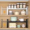 Iron Expandable Cabinet Shelf Large Capacity Cabinet Partition Shelf Cosmetic Storage Rack  Pantry