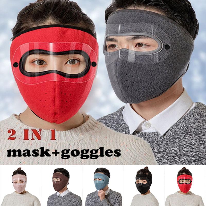 Outdoor Winter Warm Full Mask Cyklistická Větruodolná odnímatelná maska na brýle