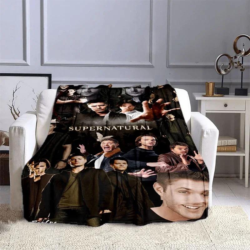 Movie Supernatural – Evil Power bedruckte Decke, modische warme Flanschdecke, Picknickdecke, Bettdecke, Geburtstagsgeschenk