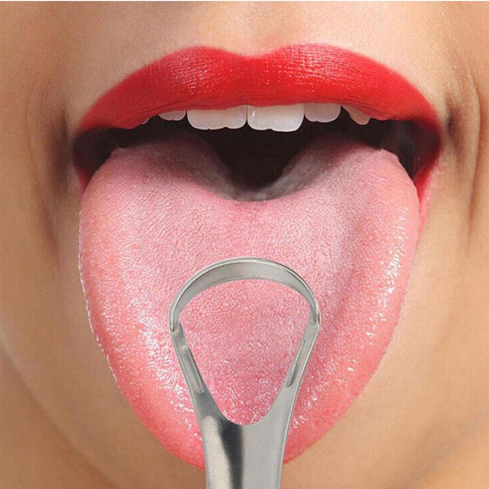 1PC Premium Metal Tongue Scraper Cleaner for Adults & Kids, Portable Stainless Steel Tongue Scrapers Brushes for Removing