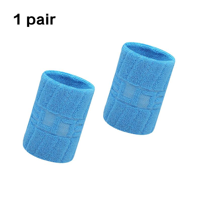 1 Pair Cotton Elastic Wristband Support Basketball Wrist Brace Wraps Men Kids Gym Fitness Powerlifting Tennis Sweat Absorption 1