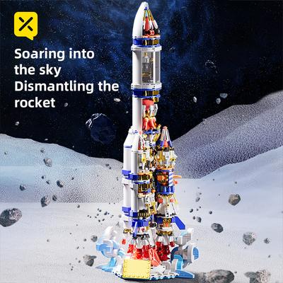 Kits de Blocs de Construction Fusée Spatiale Non Toxiques Bricolage Créatif Collectionnable Modèle de Fusée à Construire shallowm Jouet Cadeau Pour Enfants