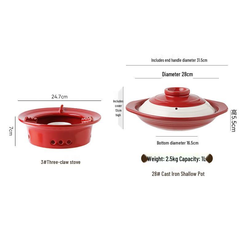 ZISIZ Ceramic Alcohol Mini Hot Pot Set