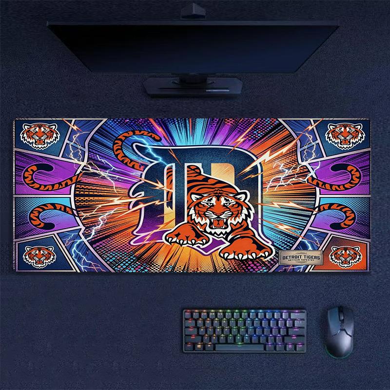 Detroit Tigers Color Mouse Pad Large Gaming Table Cushion Non-slip Laptop Tablet Big Mousepad XXL Mat Mini PC Playmat With Lock edge