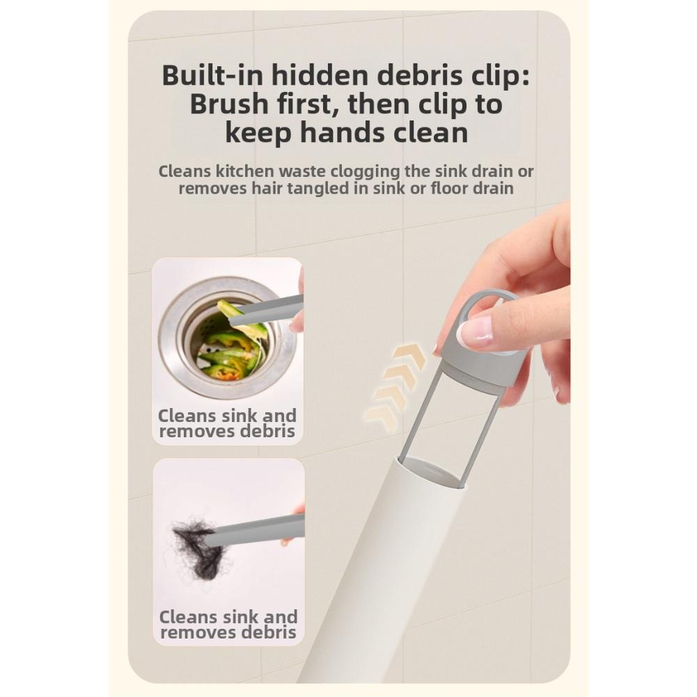 Multi purpose rotating spray gap brush with hard bristles for tile floor joint cleaning narrow spaces and delicate surfaces