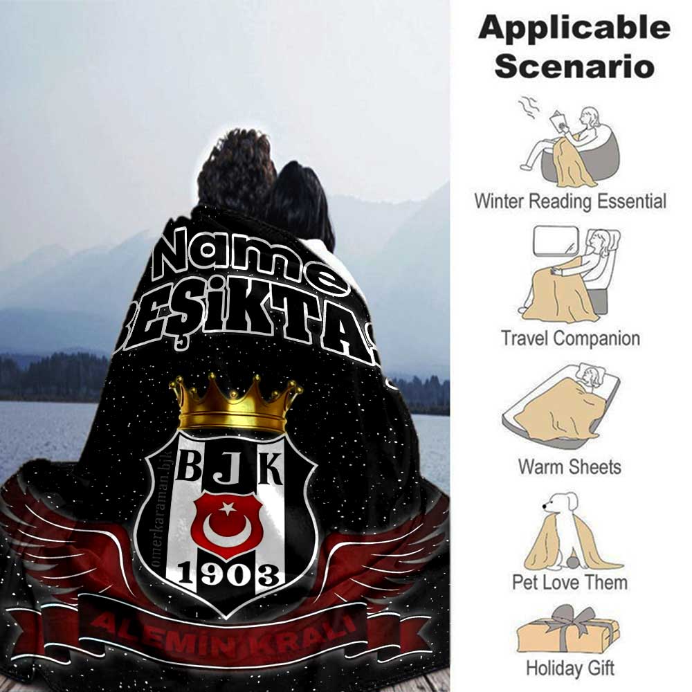 Ikta Crest Legacy Customize Your Name Blanket Throw Customizable Blanket Soft Warm Cozy Perfect for Office Chair Chair Office Bedding for All Occasion