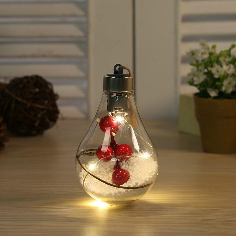Led Transparent Christmas Ball. Christmas Decorations. Christmas Tree Decoration Pendant Plastic Ball Bulb