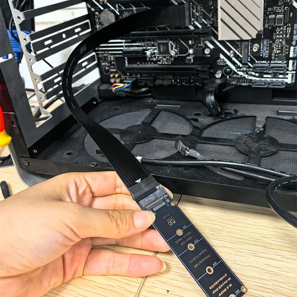 M.2 NVMe SSD Extension Cable Support PCle4.0 M.2 SSD PCI-Express 4.0 X4 M Key Extender for M.2 2230 2242 2260 2280 SSD
