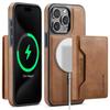 2 In 1 Detachable Magnetic Cards Solt Wallet Leather Case For iPhone 16 Pro Max 15 Plus 14 13 12 For Magsafe Wireless Charging