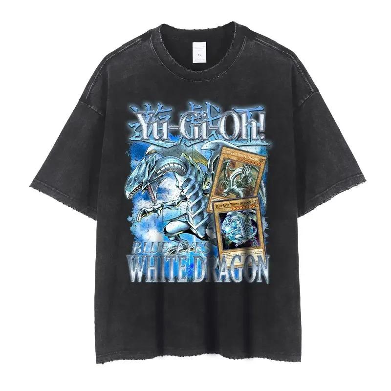 2026 New Arrival Unisex Clothes Tee Shirt Homme T-Shirts Unisex Tshirt for Unisex Ropa Hombre Anime Yu Gi Oh Retro Vintage Washed