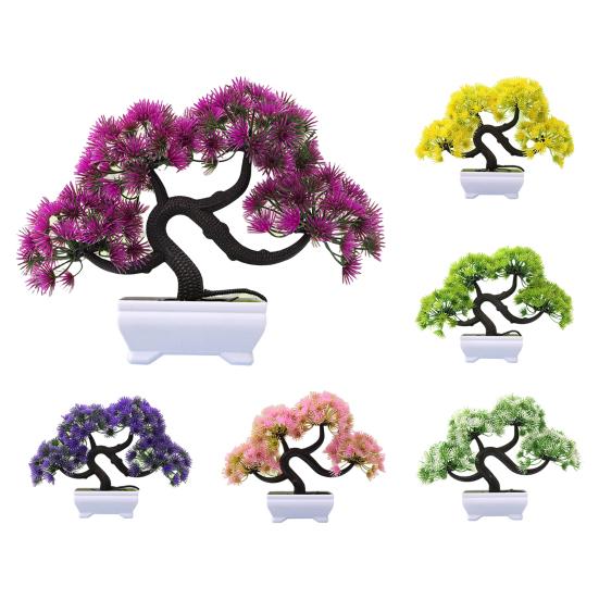 Artificial Plant Pot Energetic Easy Care Non-fading Vivid Ornamental Fake Flower Pot