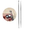 Double Tipped Nail Tools Nail Art Sculpture Pen,Stainless Steel Nail Art Pen Manicure Nail Art Tools for Home Salon Use