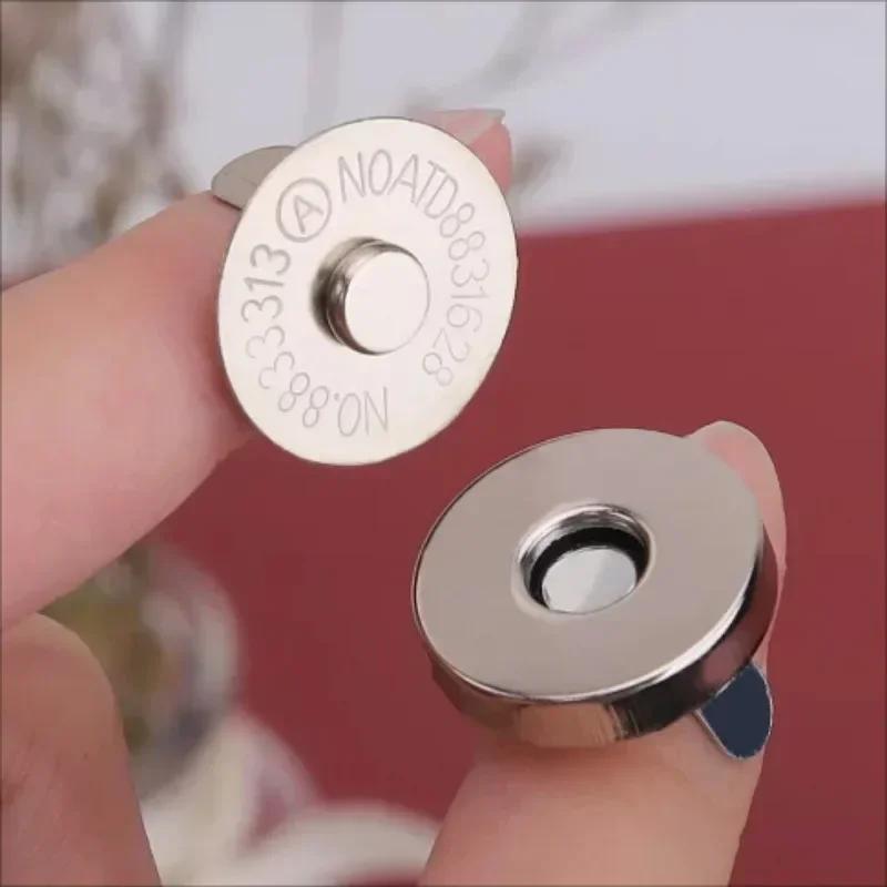 Onzichtbare Magnetische Sluiting Zonder Naad Tas Metalen Knoppen Portemonnee Portemonnee Jas Handtassen 14/18mm Mini Gesp Bagage Onderdelen Accessoires