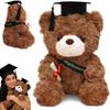 Graduation Teddy Bear Gift, 26cm Plush Teddy Bear, Teddy Bear Wearing a Graduation Cap, Ideal As a Graduation Present for Both Boys and Girls