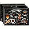 Coffee Mats,Non-Slip Rubber Backing,Super Absorbent Kitchen Countertop Dish Mat for Coffee Machine,Dinnerware,Stylish Print Pad