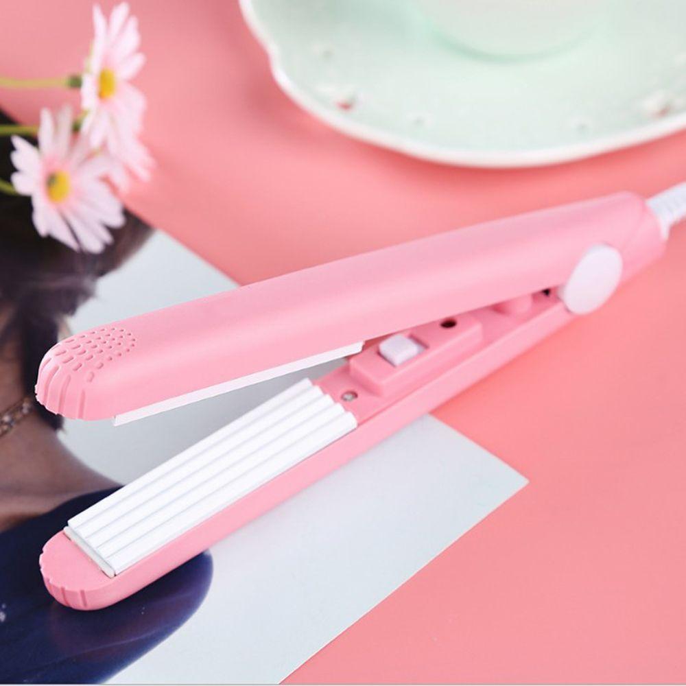 Curling Corrugated Electronic Mini Portable Corrugation Hair Crimper Straightener Iron Ceramic