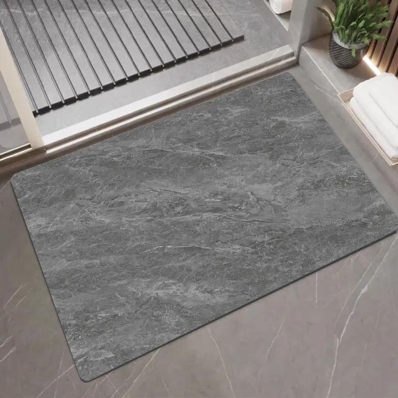 

Diatom Mud Cushion Absorbent Toilet Bathroom Non-slip Foot Pad Toilet Door Mat Can Be Scrubbed Household Simple Home Decoration 40cm x 60cm