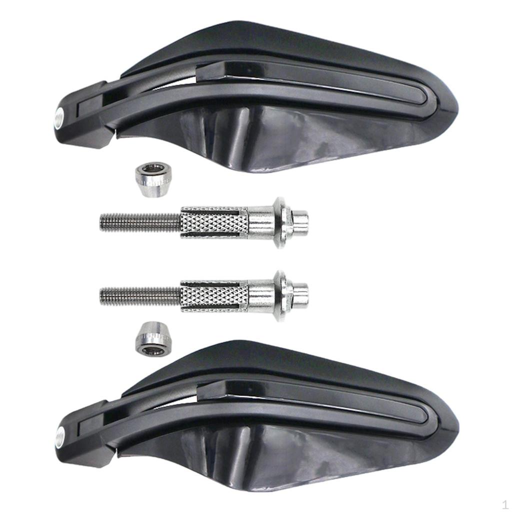 2pc Motorcycle Hand Handle Sign Accessories Black