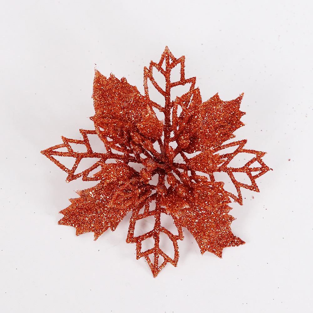 

Stylish Christmas Floral Hanging Ornaments In Various Colors For Sophisticated Decor Home 10CM Bronze