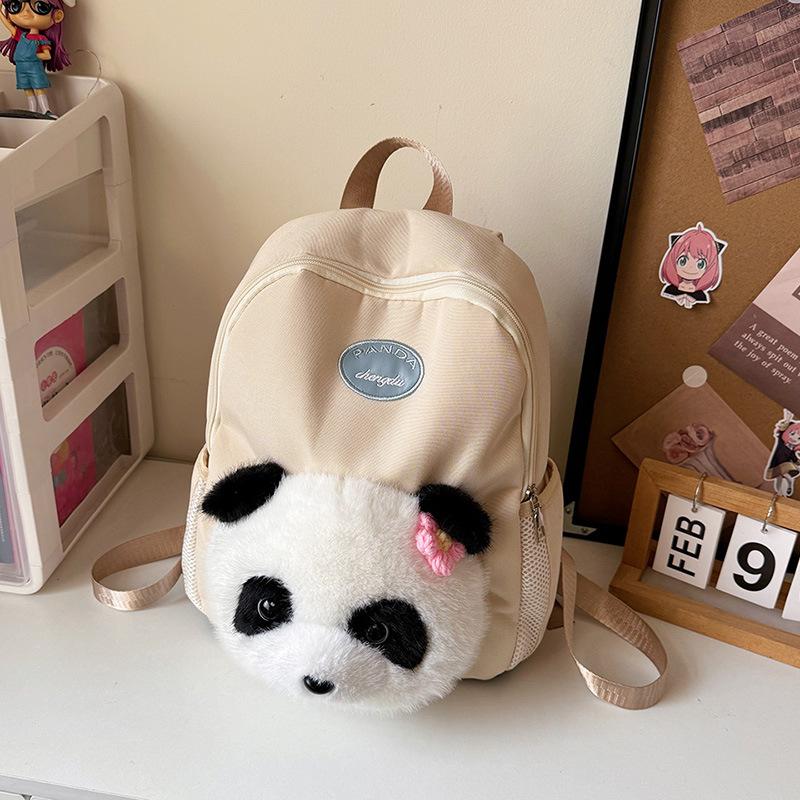 New Cute Cartoon Panda Backpack Plush Toy Backpack Parent-child Bag Small School Bag Children's Bag Gift Bag