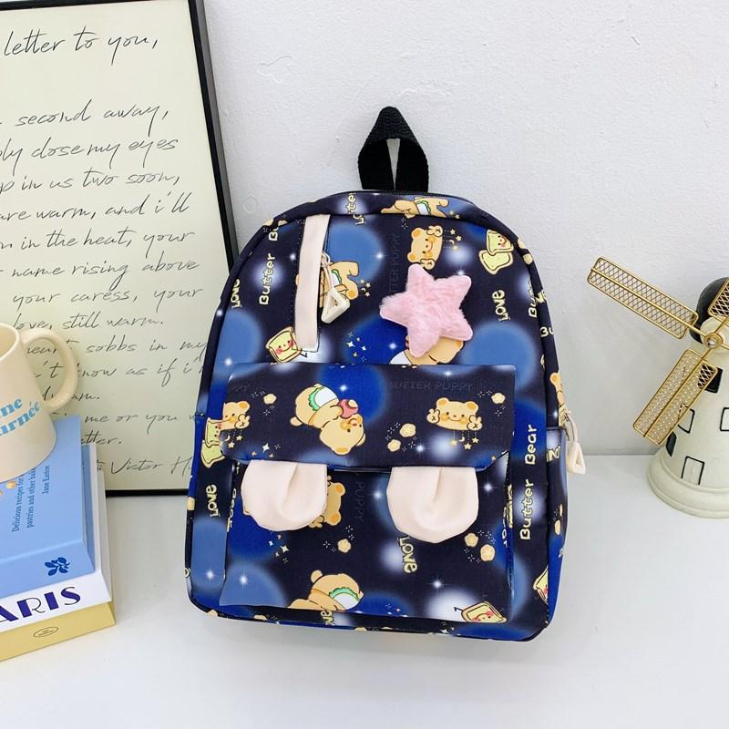 Tornister 2025 nowy tornister o wysokiej wartości modny mały świeży słodki uroczy tornister z nadrukiem misia