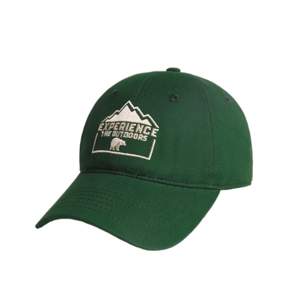 

Solid Color Embroidered Baseball Cap Sunscreen Peaked Cap Versatile Letter Sun Hat Sports зелений
