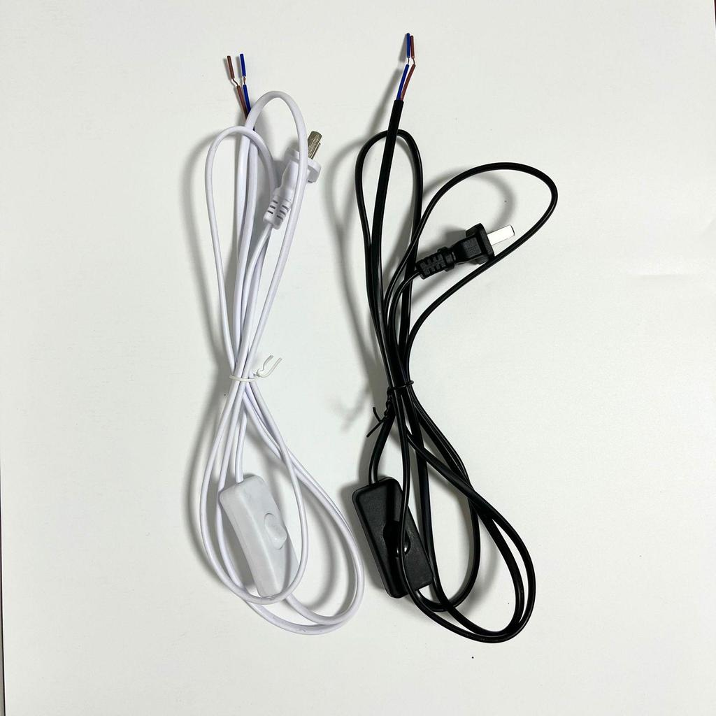 303 Rocker Dimming Desk Lamp Extension Cord - 1.8m, Two-Pin Flat Plug for Neon Sign Advertising.