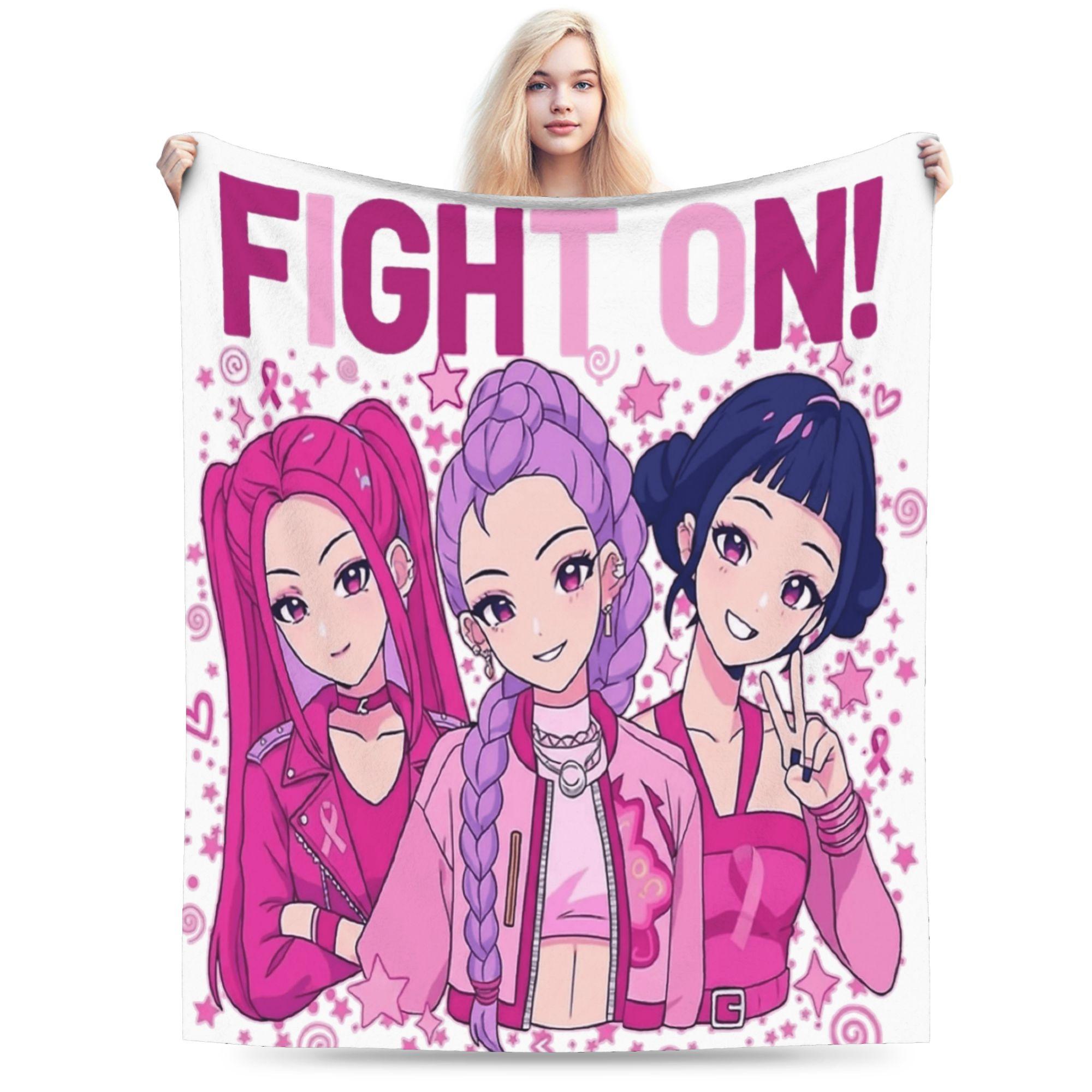 

Kpop Demon Hunters Spooky Huntrix Halloween Soft Blankets Students Plush Throw Blanket Bed Flannel Bedspread Sofa Bed Cover 30x40in