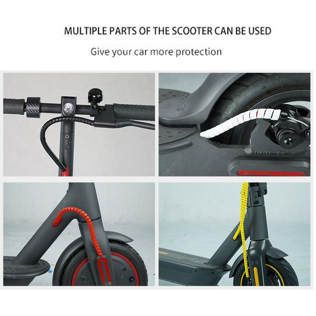 Scooter Brake Cable Housing Protector Cable Covers 2M Scooter Spiral Tube Cable Protector Brake Line Spiral Tube Wraps