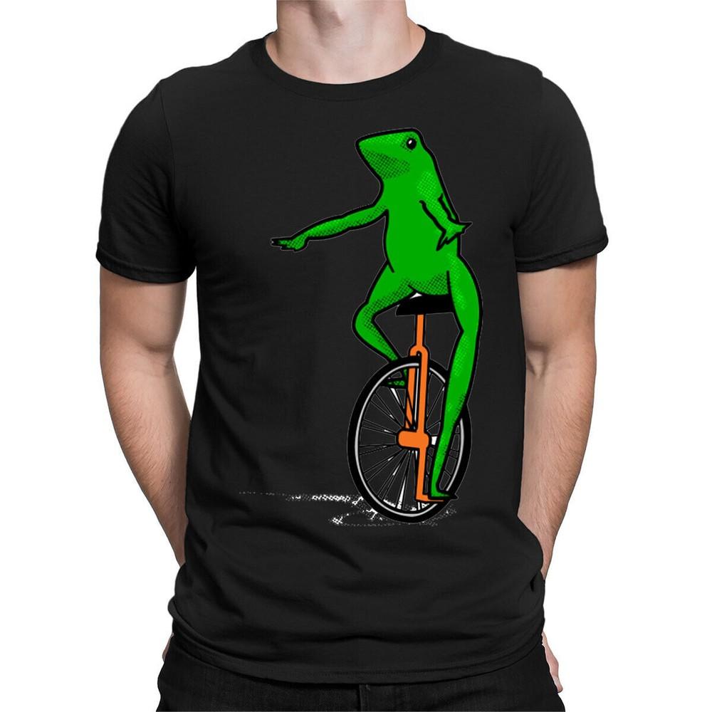 

Unicycle Frog Meme Funny Animal Lovers Gift Fantasy Mens Womens T-Shirts Top #D 4XL