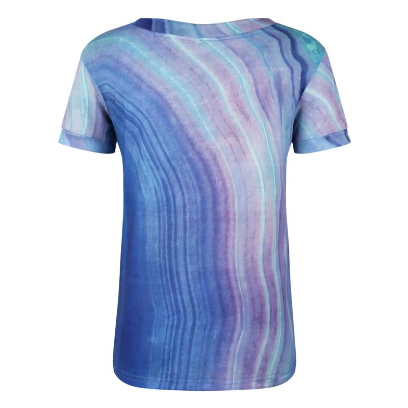 Womens T Shirt Ladies Summer Casual Loose V-Neck Short Sleeve Top T-Shirt