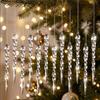 Clear Christmas Tree Pendants Acrylic Hanging Icicle Decorations  Holiday Winter Party