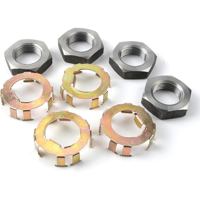 New Trailer Wheel Spindle Nut Retainer For 2 To 8K Dexter 6-190 6-191, 4 Nuts & 4 Retainers
