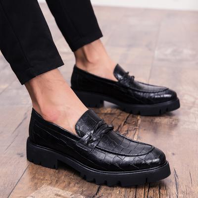 Mode Nouvelle Robe Chaussures en Cuir Hommes Talon Haut 6cm Bout Pointu Brogue Chaussures de Mariage Augmentation de Hauteur Formel Carrière Travail Chaussures de Danse Jazz