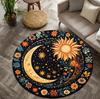 Magic Luck Sun Moon Flower Starry Rug Non Slip Soft Easy To Clean for Home Living Room Vacation House Decorative Floor Mat Home