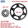 Kit de Roda Dentada Dianteira e Traseira 520 15T 50T para Moto K*TM 600 LC4 Enduro 1991-1993 620 LC4 MX 1994 620 SC Super Competition