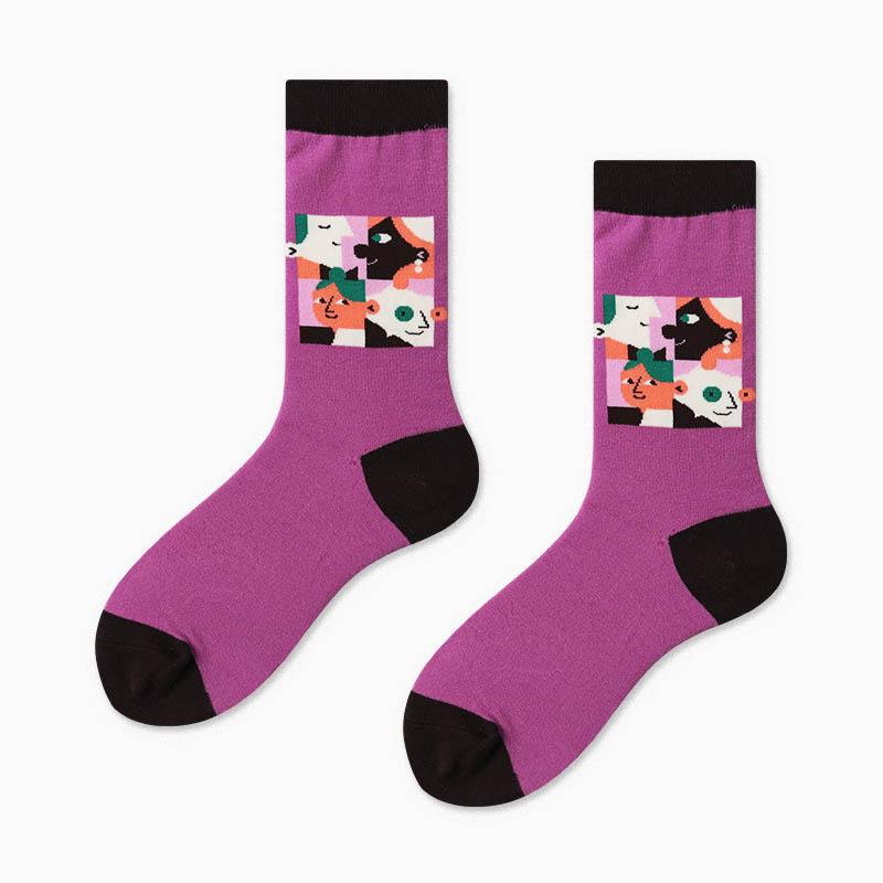 Kawaii Cartoon Rainbow Horse Colorful Women Socks Personality Cotton Funny Socks Kawaii Cartoon Rainbow Horse Colorful Women Socks Personality Cotton Funny Socks