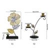 Modern Iron Flower Carving Taper Candle Holders Elegant Metal Candlestick Stand for Table Centerpieces Decoration Gift