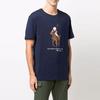 Polo Ralph Lauren Imprimé Dessin Animé Pull Ras du Cou T-Shirt Manches Courtes Tops Unisexe Bleu 710853310-002