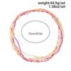 SHIXIN 6Pcs/Set Boho Colorful Rice Bead Waist Chain Women Sexy Bikini Multilayer Thin Belt Belly Chain Summer Beach Body Jewelry