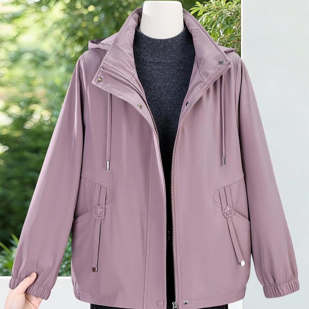Spring Windbreaker: Stylish 2026 Loose Fit Jacket for Young, Middle-Aged, and Elderly Women